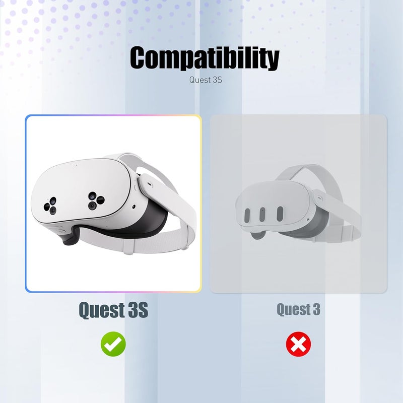 Orzero Upgraded 12000mah Battery Head Strap Compatible for Quest 3S, 9V 2A PD Fast Charging Extended Gaming Time with RGB Light Exclusively Designed Accessories for Quest 3s - Black - Image 2